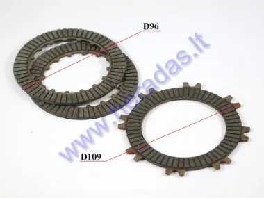 Clutch friction disc for ATV quad bike