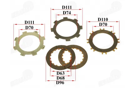 Sankabos diskų komplektas ATV keturračio motociklo 50cc 70cc 110cc 125cc ATV110026