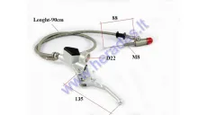 Hydraulic clutch lever with cylinder (reservoir) for motorcycle