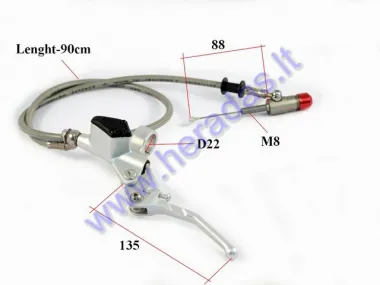 Hydraulic clutch lever with cylinder (reservoir) for motorcycle