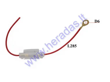 Saugiklis su lizdu 12V 10A 6x29mm