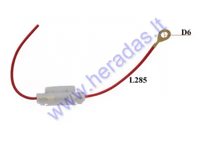 Fuse with socket 12V 10A 6x29mm