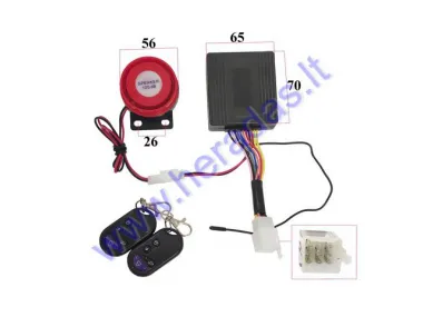 Signalizacija keturračio motociklo 8+2 PIN