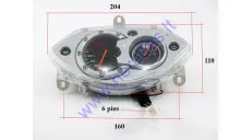 Dashboard with speedometer for electric trike scooter MS01 MS03