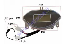 Skydelis prietaisų spidometras elektrinio triračio MS01-MS03