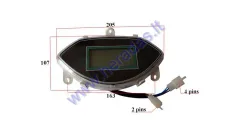 Dashboard with speedometer for electric trike scooter MS03 ST96