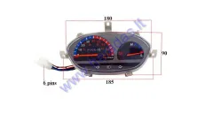 Dashboard with speedometer for electric trike scooter MS04