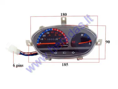 Dashboard with speedometer for electric trike scooter MS04