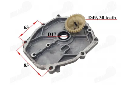 Side engine cover for motorized bicycle 4T 49cc 142F