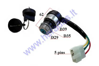 Universal key switch for ATV quad bike 5 pin