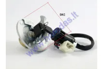 Key switch and lockable fuel cap for motorcycle