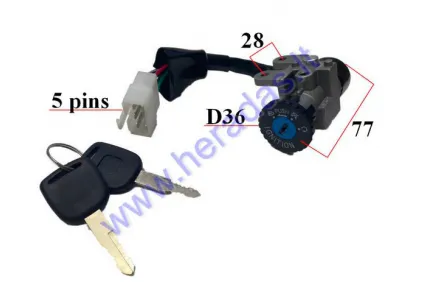 Key switch set for scooter 4T GY6 WILGA TOROS ZIPP ROUTER