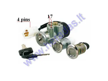 KEY SWITCH SET FOR SCOOTER Kymco DJX,DJY-W, Honda AF20/24/30 246050210