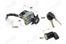 Spynelė motorolerio komplektas PEUGEOT 50 SPEEDFIGHT LI SERIE AC-LC spynelių komplektas