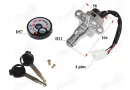 Lock set for scooter fits RUBI50, FLASH50