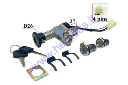 Key switch set for scooter