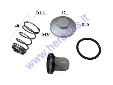 Oil filter spring with wire mesh filter set GY6 4T
