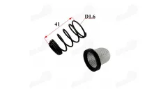 Oil filter spring with wire mesh filter