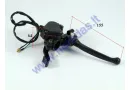 Brake lever with thumb throttle with mount for quad bike