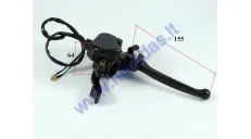 Brake lever with thumb throttle with mount for quad bike