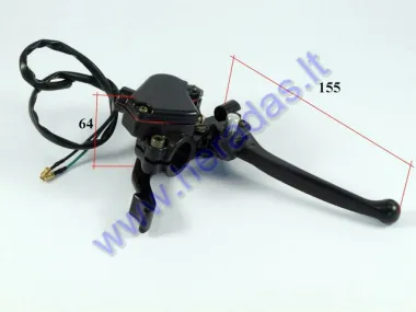 Brake lever with thumb throttle with mount for quad bike