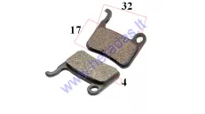 Brake pad set for electric scooter Ultron mechanical brake calipers 2pcs