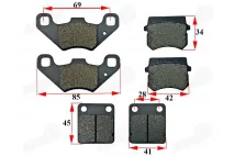 Brake pad set for ATV quad bike 200cc 250cc (2 sets of front and 1 set of rear pads)