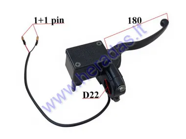 Stabdžių rankenėlė dešinės pusės su hidrocilindru keturračiui, motociklui, motoroleriui L180