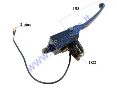 Stabdžių rankenėlė dešinės pusės su hidrocilindru keturračiui, motociklui, motoroleriui L180