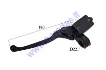 Brake lever with master cylinder for motorcycle