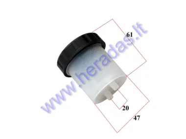 Brake fluid reservoir plastic, clear, large