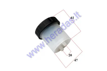 Brake fluid reservoir plastic, clear, large