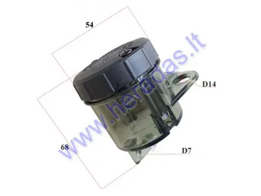 BRAKE FLUID RESERVOIR PLASTIC, CLEAR, BIG 50ML REMBO 10.4445.60