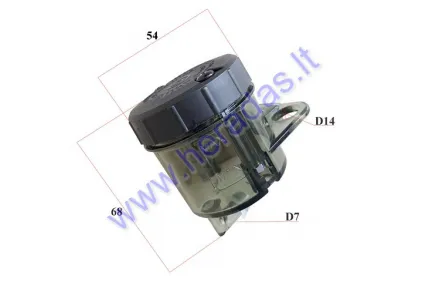 BRAKE FLUID RESERVOIR PLASTIC, CLEAR, BIG 50ML REMBO 10.4445.60