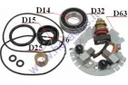 Starter repair kit Kawasaki, Suzuki and Yamaha ATV and Motorcycle. Honda Denso 2-Brush PMDD Starters, Honda (1985-1987) , Kawasaki (1983-2003) , Suzuki (1982-2011) , Yamaha (1987-1995)