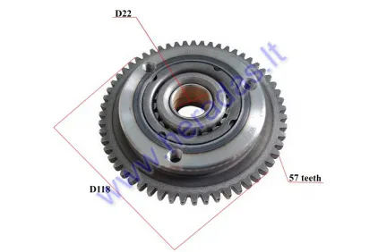 Starter clutch assembly for ATV quad bike up to 250cc