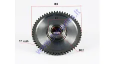 Starter clutch gear 200-250cc 57 tooth