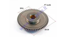 Starter clutch gear for ATV quad bike