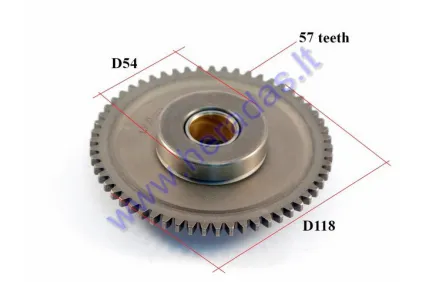 Starter clutch gear for ATV quad bike