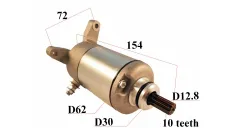 STARTER 10 TEETH D12,8 FOR QUAD BIKE MOTOCYCLE Suzuki 31100-19F00 31100-19F10 SFV650 Gladius DL650 V-Strom SV400 SV650 VZ800 Marauder LT-F160 LT-F250 LT-Z250