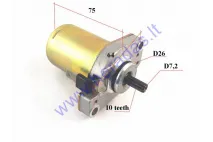 Starter motor 10 tooth D7,2 2-stroke scooter Yamaha, MBK,Malaguti,Benelli, Aprilia