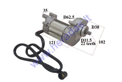 Starter motor 22 tooth for 190cc ATV quad bike ZS190 W190