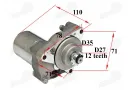 Starter motor (chain sprocket gear) for 110-125cc ATV quad bike