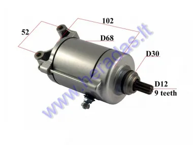 Starter motor 9 tooth for 200-250cc ATV quad bike