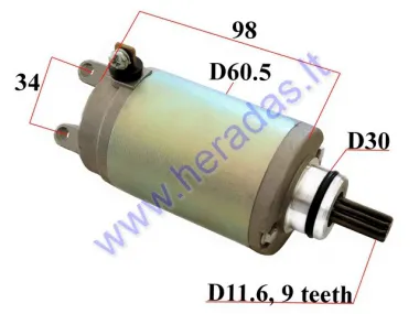 STARTER MOTOR 9 TEETH D11,6 FOR SCOOTER SUZUKI BURGMAN 125-150-200cc