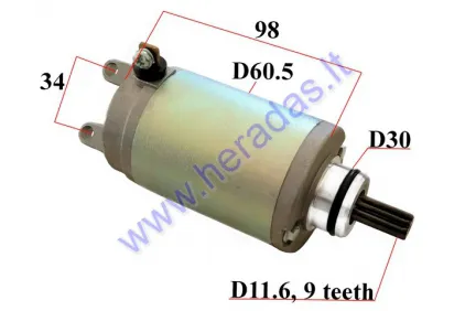 STARTER MOTOR 9 TEETH D11,6 FOR SCOOTER SUZUKI BURGMAN 125-150-200cc