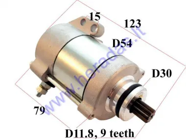 Starteris 9 dantų D11,8 motociklo KTM 250 300 XC EXC 2008-2016 410 Watt 55140001000 55140001100, 464244, SMU0505, SMU0525