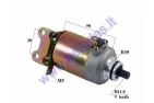 Starter motor 9 tooth D11,8 for scooter Piaggio,Aprilia 125cc