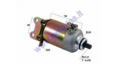 Starter motor 9 tooth D11,8 for scooter Piaggio,Aprilia 125cc