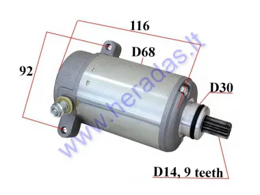 STARTER MOTOR 9 TOOTH D14 FOR scooter, motorcycle  YAMAHA 18758N 4KB-81800-00 4KB-81800-00-00 4KB-81890-00-00